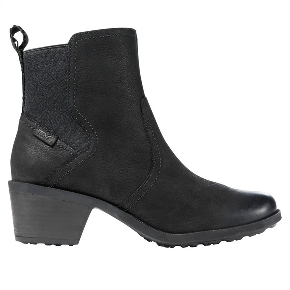 Teva Anaya Chelsea Stivali Donna Alti Al Ginocchio In Pelle Impermeabile - Suola In Gomma, Plantare In PU, Cerniera - Altezza Tacco 5cm - 2